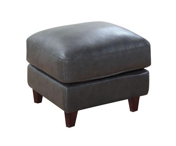 Leather Italia Georgetown-Chino Ottoman in Grey