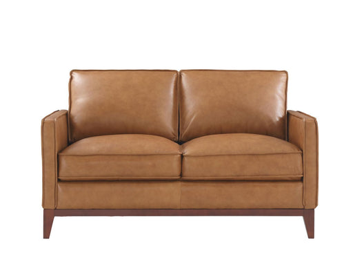 Leather Italia Georgetowne-Newport Loveseat in Camel image