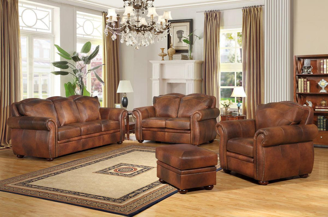 Leather Italia USA Cambria Arizona Ottoman in Marco