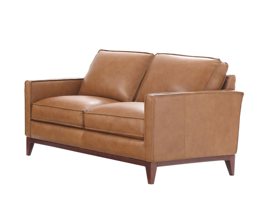 Leather Italia Georgetowne-Newport Loveseat in Camel