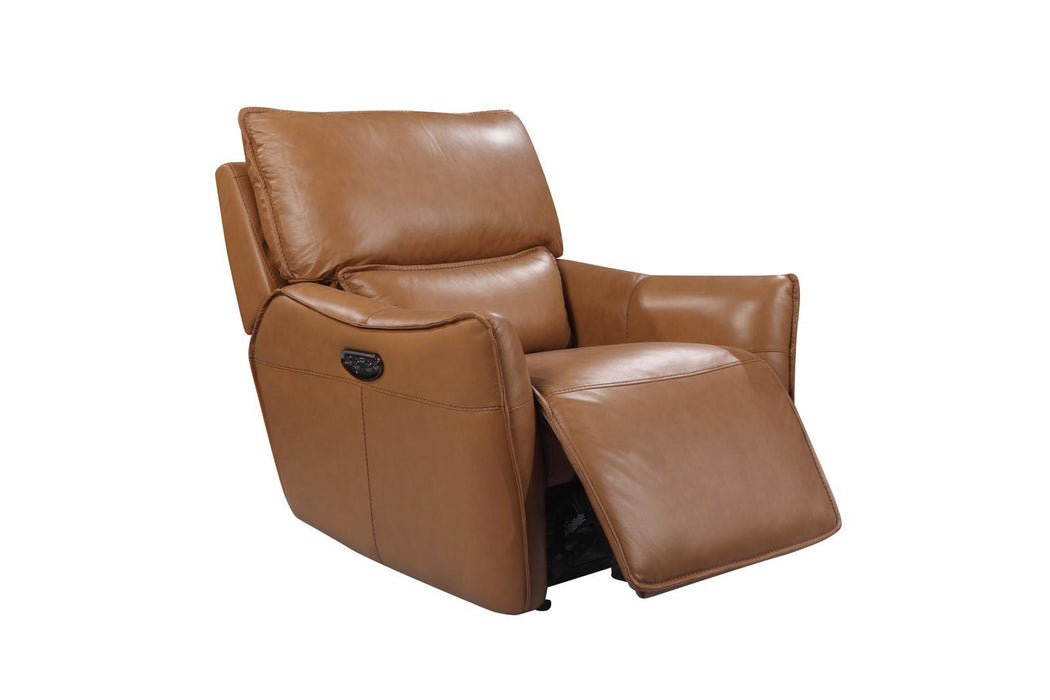 Leather Italia USA Portland Shae Glider Recliner in Desert