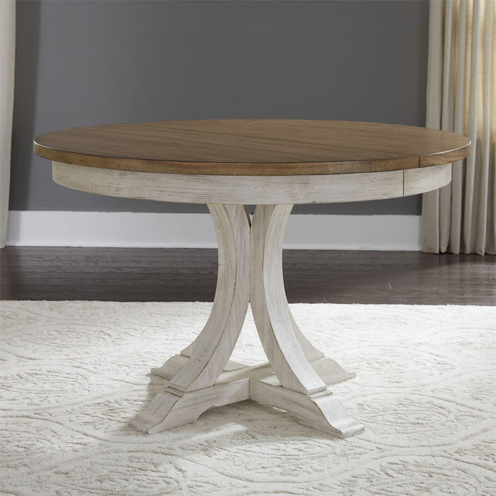 Farmhouse Reimagined Oval Pedestal Table Top image