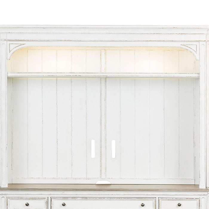 Liberty Furniture Magnolia Manor Entertainment Hutch in Antique White image