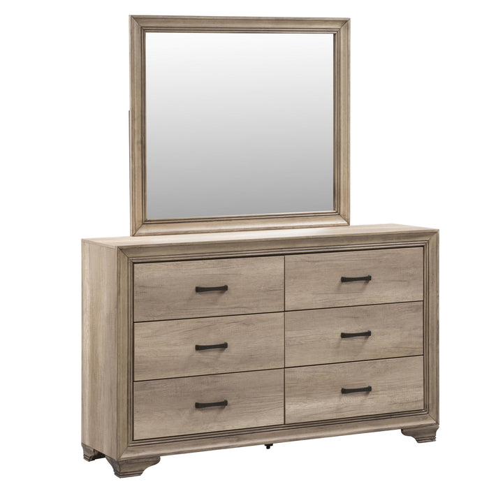 Sun Valley Queen Uph Bed, Dresser & Mirror, Night Stand image