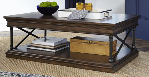 Liberty Furniture Tribeca Rectangular Cocktail Table in Cordovian Brown image