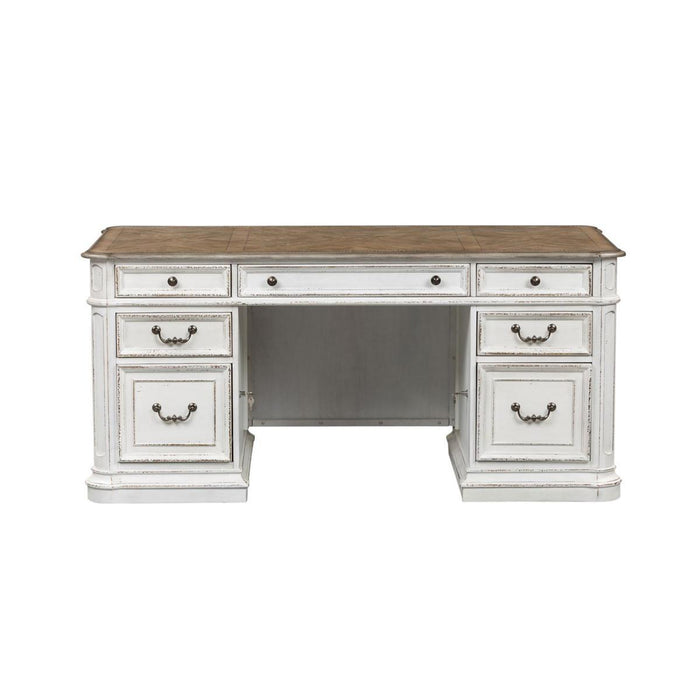 Liberty Magnolia Manor Jr Executive Desk in Antique White image